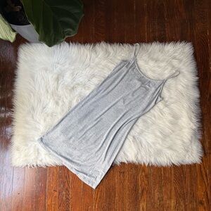Hem & Thread Gray T-Shirt Slip Mini Dress NWT Medium